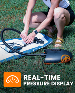 Pompa Listrik Berkabel OutdoorMaster Shark 2 12V DC untuk Mobil - Inflator Udara Digital SUP untuk Stand up Paddle & Alat Tiup - Product Image 4