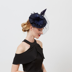 <span class=keywords><strong>Chapeau</strong></span> de cérémonie élégant et charmant, très populaire, polyvalent, <span class=keywords><strong>chapeau</strong></span> de <span class=keywords><strong>mariage</strong></span>, fascinateur en plumes de luxe pour femmes, décoration de fête - Product Image 4