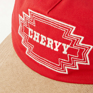 Casquettes de baseball vintage personnalisées à 5 panneaux, chapeau bicolore, visière en daim contrastant, casquette snapback non structurée, streetwear rétro, chapeau Americana - Product Image 4