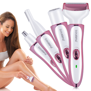 Appareil d'épilation corporelle pour femmes Solimpia HT-581USB, tondeuse pour poils du nez, tondeuse pour sourcils, rasoir facial 4 en 1, utilisation en voiture et en camping-car - Product Image 3