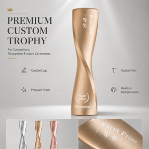 Trofeo de forma personalizada moderno, copa de premio única MVP, primeros premios en oro para regalos empresariales. - Product Image 1