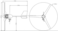 Ventilateur éolien à faible régime à énergie gratuite 1000W 2000W 3000W 4000W 5000W 24V 48V 96V 220V éoliennes pour les maisons