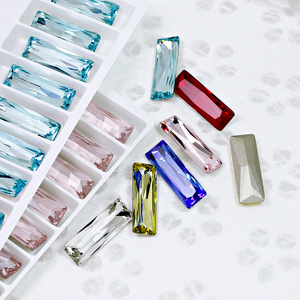 Đông châu tinh thể hình chữ nhật Shape K9 pha lê Fancy đá bán buôn lỏng thạch cho trang sức phụ kiện may mặc - Product Image 1