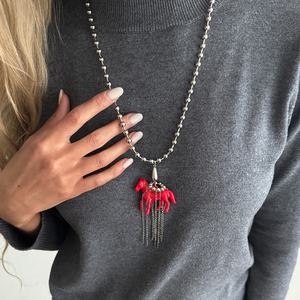 Colliers tendance avec pendentif petit cheval en métal perlé pour femmes, accessoires <span class=keywords><strong>de</strong></span> collier à pampilles amusants pour le quotidien, bijoux fantaisie, cadeau - Product Image 2