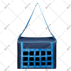 Comedero para Heno a Cuadros Azules, Gran Capacidad, Tela Oxford 600D, Comedero Tubular para Caballos, Bolsa de Almacenamiento para Alimentación de Ganado - Product Image 5