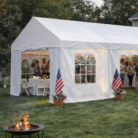 Abri de rangement pliable haut de gamme en acier pour bateaux et voitures, abri de jardin/tente de carport toutes saisons imperméable pour maison de bord de lac