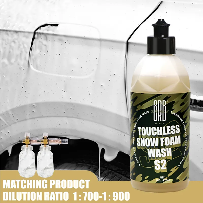 S2 SRB Shampooing en mousse blanche sans contact Mousse active Shampooing magique cire de polissage de voiture shampooing de lavage automatique