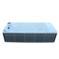 Grand spa de nage sans fin Deluxe pour piscine extérieure familiale Spa avec lumière LED Hydrothérapie massage Jet Seats Home spa