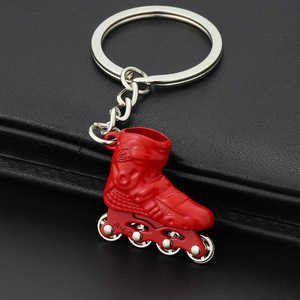 Publicité en gros spécialité or rouge bleu mignon résistant à l'usure dessin animé simulation patin à glace porte-clés chaussures <span class=keywords><strong>de</strong></span> patinage porte-clés - Product Image 2