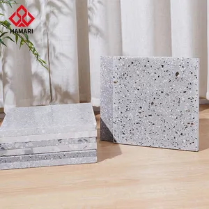 Modern grey terrazzo quartz stone artificial stone for floor kitchen countertop wall stairs