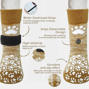 Calzini Antiscivolo per Cani, Protezione <span class=keywords><strong>Zampe</strong></span> per Pavimenti in Legno, 4 Pezzi, Previene Graffi e Leccate - Product Image 3
