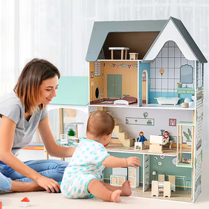 Muebles <span class=keywords><strong>de</strong></span> Madera <span class=keywords><strong>para</strong></span> <span class=keywords><strong>Muñecas</strong></span>, Cuna <span class=keywords><strong>de</strong></span> Color Rosa Intenso con Caja Musical - Product Image 6