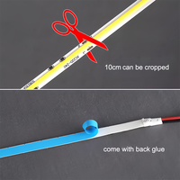 220v Cob sans conducteur Led Strip Light 110v Driverless Ce Rohs Warm White Flexibles Tape Luz De Tira Led Cob