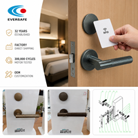 Cerradura de Puerta con Tarjeta RFID para Hotel, Cerradura Electrónica Inteligente para Hotel con Llave Mecánica, Compatible con PMS, Fabricación OEM