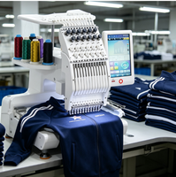 Machine à broder industrielle informatisée 12 aiguilles haute vitesse à tête unique, nouvelle, pour usage domestique et petites entreprises, personnalisation de logo