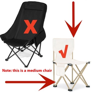 Outdoor <strong>Folding</strong> <strong>Chair</strong> Set Portable High Back Moon <strong>Chair</strong> with Table Metal Material Factory Wholesale for Camping - Product Image 5