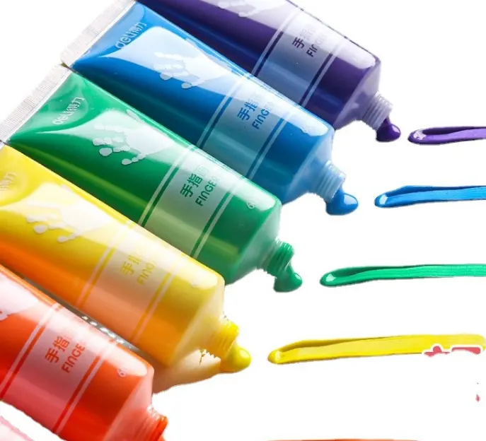 Set di materiali per pittura a pigmenti in polvere d'acqua per bambini lavabili a 12 colori