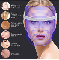 Nouveau Masque Facial LED Transparent à 7 Couleurs avec Thérapie par Lumière LED