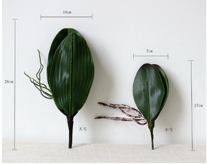 Plantes vertes artificielles 1 lot, feuilles d'orchidées papillon sensation de la main, pour décoration de la maison et du bureau - Product Image 4