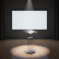 2026 Meilleures ventes Design moderne Autres meubles commerciaux Chaire de cérémonie en acrylique transparent avec 4 roulettes