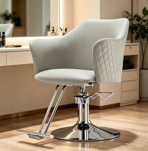 Silla de Estilismo de Lujo Estilo Nórdico, Nueva, Personalizable en Color de Cuero, para Mujeres, Peluquería, Corte de Cabello - Product Image 1