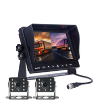 Nueva llegada 1080P 7 pulgadas coche Quad Split Monitor incorporado DVR grabación de vídeo AHD 2 canales móvil DVR coche marcha atrás Monitor