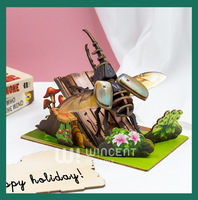 Rompecabezas 3D de Madera Wincent, Diorama de Insectos (Rinoceronte, Ciervo), Kit de Modelo DIY, Juguete Educativo STEM, Decoración Natural, Regalo