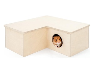 木制ハムスターマウスおもちゃ素朴な丸太樹皮木中空トランクハムスター生チューおもちゃ - Product Image 3