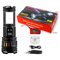 Lanterne de camping LED rechargeable multifonctionnelle avec lumière rouge et bleue, étanche, pliable pour une utilisation en extérieur, lampes de poche