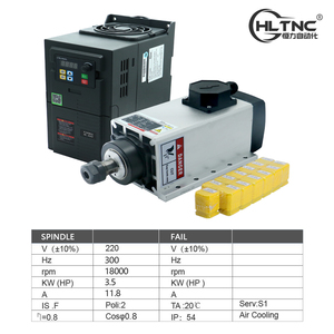 Envío Gratis a la UE, desde Polonia, Husillo Refrigerado por Aire de 1.5kw, 2.2kw, 3.5kw, 220V con Kit VFD, Motor de Husillo para Fresadora CNC - Product Image 6