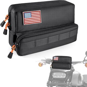 Sac à outils universel en Polyester imperméable et amélioré pour les motos Dirtbike Sportsters Pochette avant à la mode Rangement pour <span class=keywords><strong>guidon</strong></span> - Product Image 1