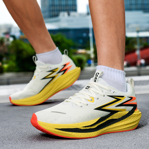 Zapatos Deportivos para Hombre, de Alta Calidad, Personalizables, Cómodos, Transpirables, con Cordones, para Correr, Color Naranja, para Verano - Product Image 2