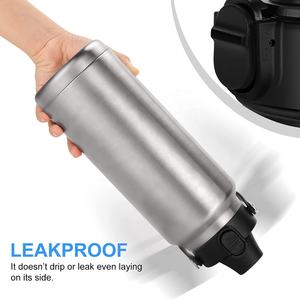 Vaso de Acero Inoxidable con Aislamiento al Vacío de 36 oz/46 oz, Botella de Agua, Botella de Gimnasio para Café con Tapa y Pajita - Product Image 5
