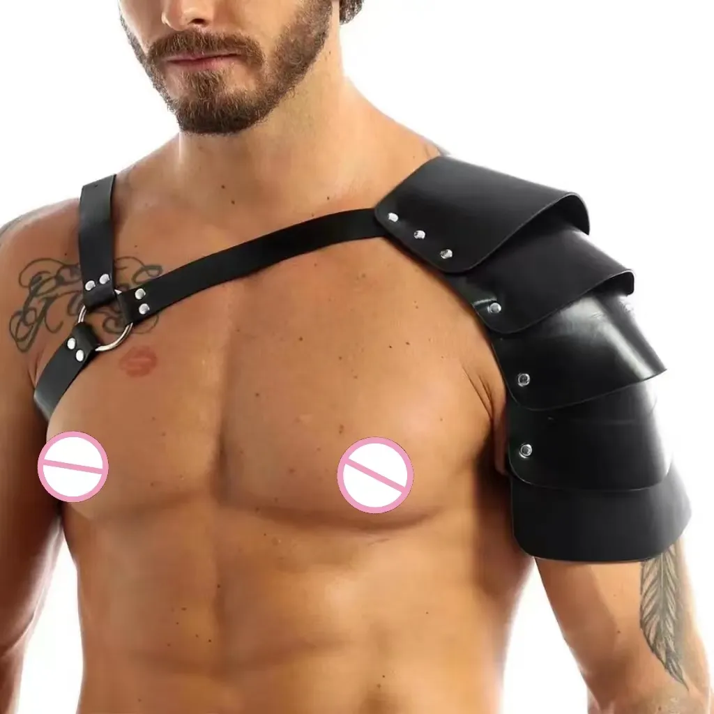 Sexy Leather Chest Harness Bondage Restraint Gear Cosplay SM Slave Shoulder Lingerie Sex Toys For Men