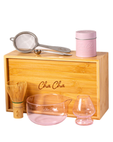 Boîte-cadeau en bois Matcha Ensembles Rose Bambou Matcha Fouet Scoop Chasen Titulaire Cérémoniel Boîte En Bois Matcha Cadeau Ensemble