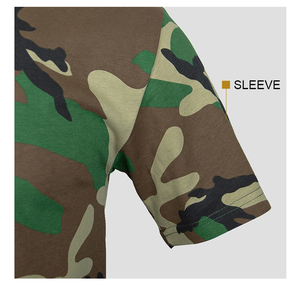 Camisa de algodón de manga corta para <span class=keywords><strong>hombre</strong></span> Camiseta de camuflaje Woodland con cuello redondo #11 - Product Image 5