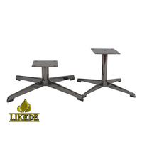Base de chaise pivotante en alliage d'aluminium gris titane, robuste, 360° °   Pieds de chaise longue réglables en hauteur et rotatifs pour la maison et le bureau