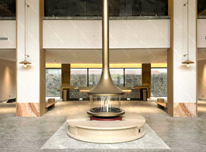 Chimenea Circular Central <span class=keywords><strong>de</strong></span> <span class=keywords><strong>Diseño</strong></span> Moderno para Vestíbulo Comercial, Decorativa, <span class=keywords><strong>de</strong></span> Interior, <span class=keywords><strong>de</strong></span> <span class=keywords><strong>Leña</strong></span> y Gas Natural, a Gran Escala, Personalizada, <span class=keywords><strong>de</strong></span> la Marca CRUISE - Product Image 3