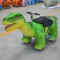 Dessin animé mécanique dinosaure Scooter enfant jouet tour voiture monnayeur Animal tour pour parc extérieur