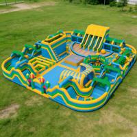Parcours d'obstacles gonflable commercial pour adultes : Jeux gonflables géants pour aire de jeux, défis et châteaux gonflables