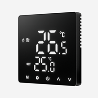 Thermostat intelligent Bingoelec à panneau PC givré contrôlé par Wi-Fi pour chauffage au sol électrique domestique, norme UE