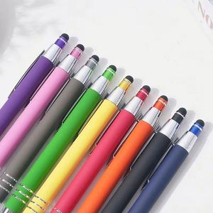 Nouveau stylet en aluminium, stylo-plume 2 en 1, écran tactile, style luxueux, promotion marketing, cadeau, logo personnalisé, stylos à bille - Product Image 2
