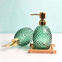 Vente en gros de distributeurs de savon liquide 350 ml, bouteilles de lavage des mains réutilisables en forme d'ananas, emballage de bouteilles de shampoing avec pompe