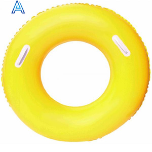 Anneau de bain gonflable en <span class=keywords><strong>PVC</strong></span> de couleur unique durable à bas prix pour piscine d'été flotteur enfants anneau de natation jouet pour enfants - Product Image 2