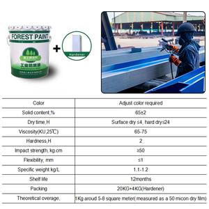 2K chống gỉ chất lượng cao chất lỏng nhựa polyurethane chịu hóa chất thép công nghiệp lớp phủ chống ăn mòn men kim loại sơn - Product Image 4