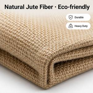 Bolsa de Yute Natural con Logotipo Personalizado, Bolsa de Compras Estilo Boho con Asas de Algodón - Product Image 2