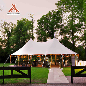 Tente de réception de luxe étanche Kawagebo <span class=keywords><strong>Kamp</strong></span> (KK) 12m / 39.<span class=keywords><strong>4</strong></span>' pour glamping, événements, mariages et fêtes en toile Oxford - Product Image 5