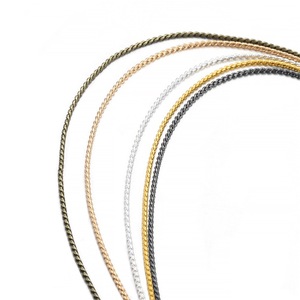 <b>Cross</b> Border DIY Necklace <b>Chain</b> Metal Plated Thin Snake <b>Chain</b> For Jewelry Making Silver Bronze Gun Black Gold KC Gold Red - Product Image 3