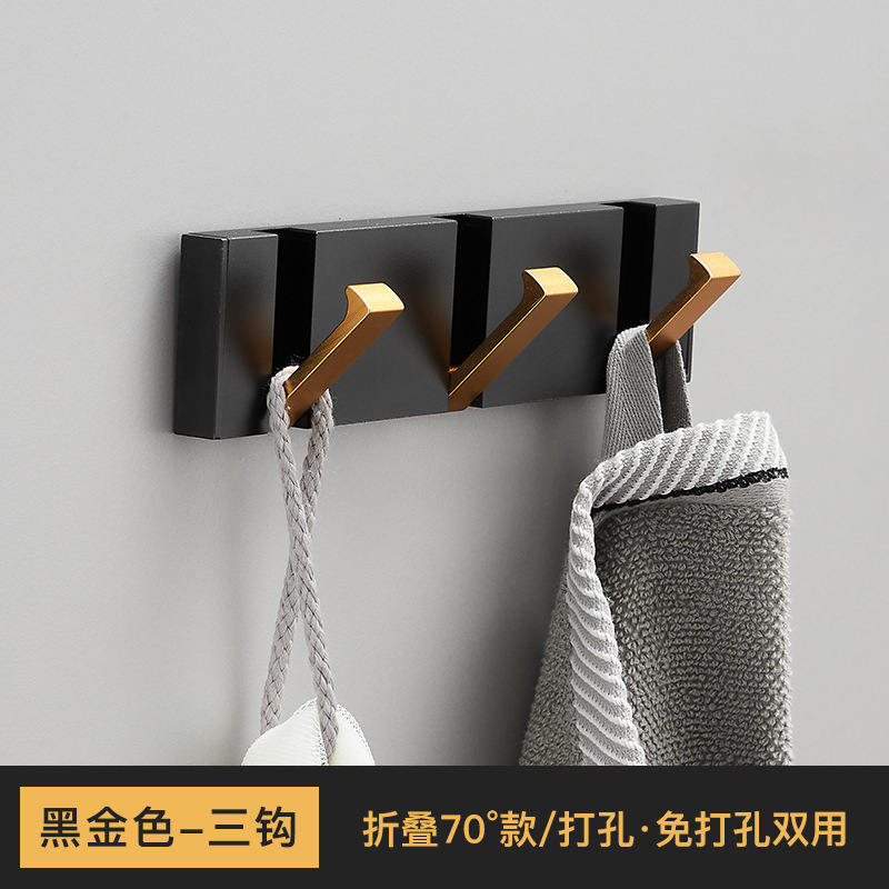 Black and gold three hooks (70 degrees)