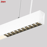 Plafonnier AC100-265V en aluminium 45W pour bureau Suspension linéaire à LED